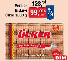 ÜLKER PETİBÖR BİSKÜVİ 1000 G
